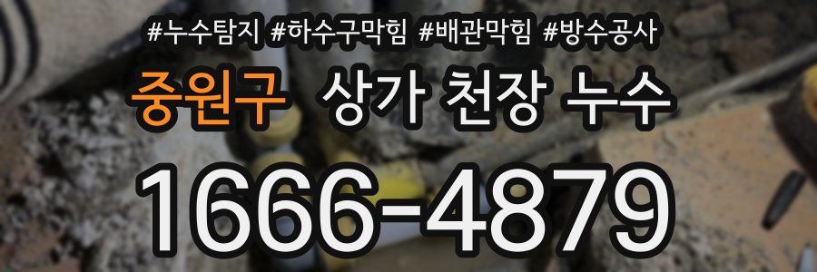 중원구 상가 천장 누수