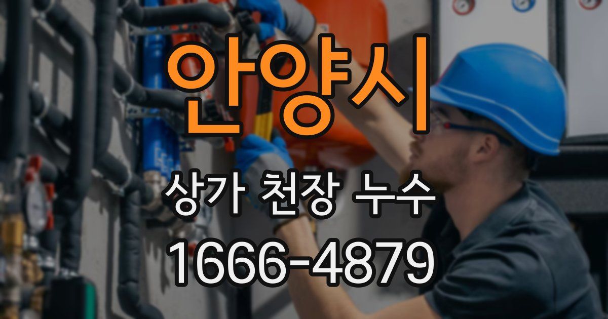 안양시 상가 천장 누수
