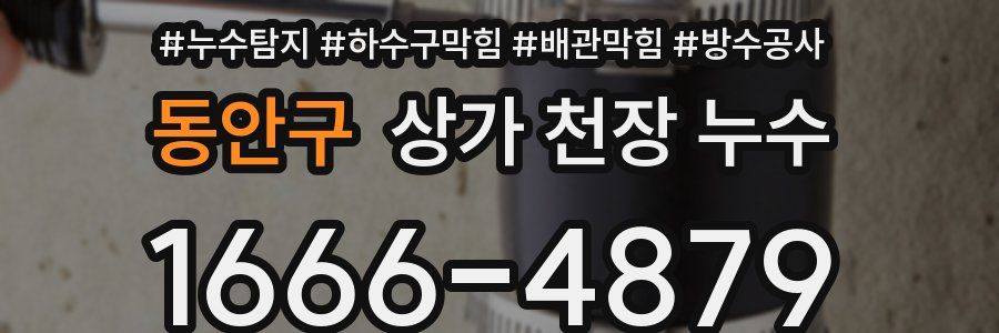 동안구 상가 천장 누수