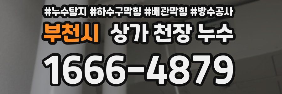 부천시 상가 천장 누수