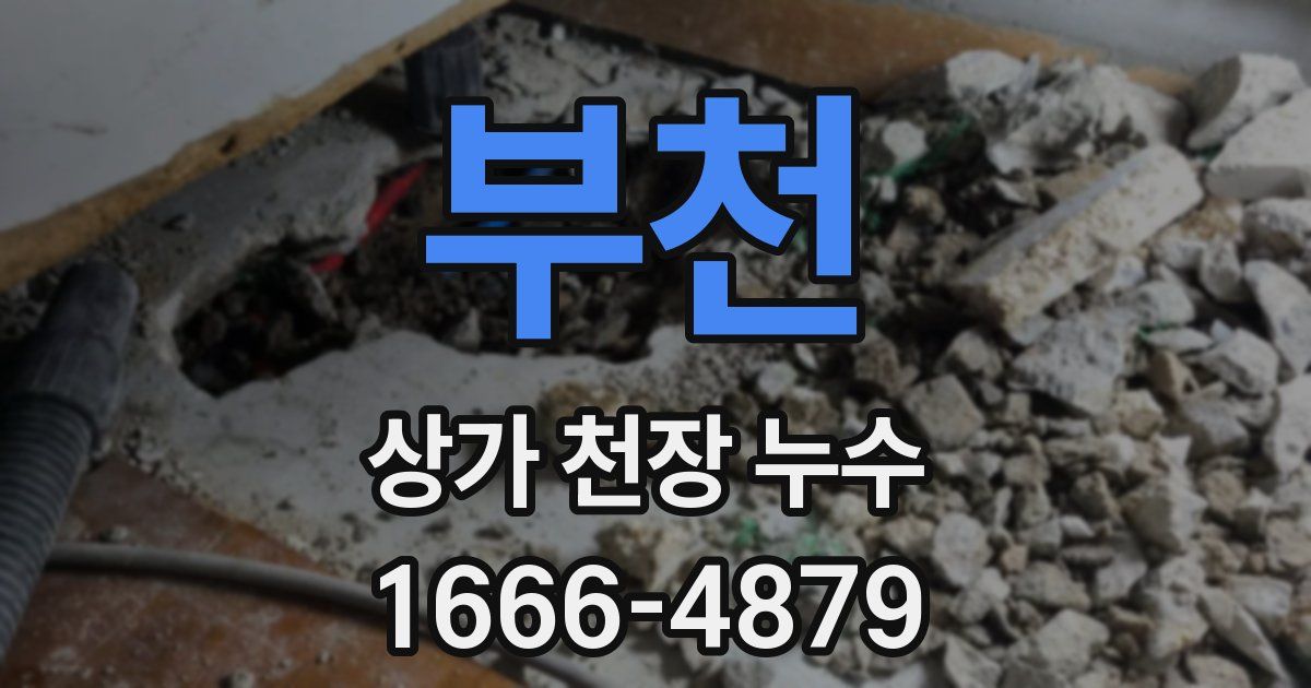 부천 상가 천장 누수