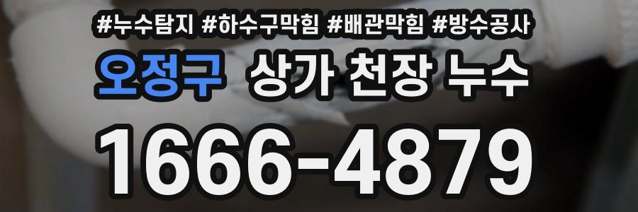 오정구 상가 천장 누수