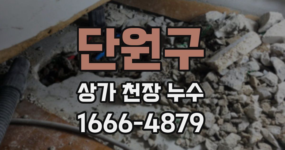 단원구 상가 천장 누수