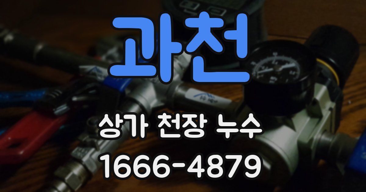 과천 상가 천장 누수