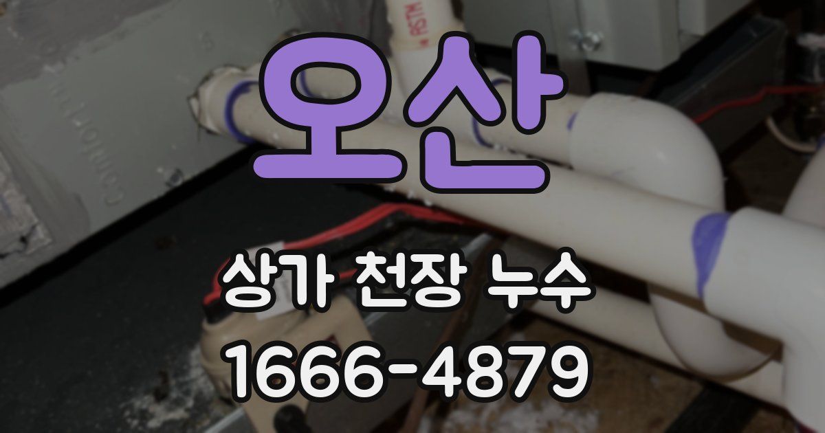 오산 상가 천장 누수