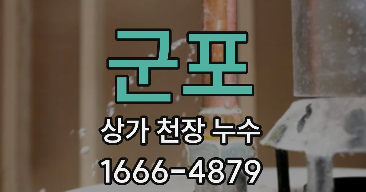 군포 상가 천장 누수