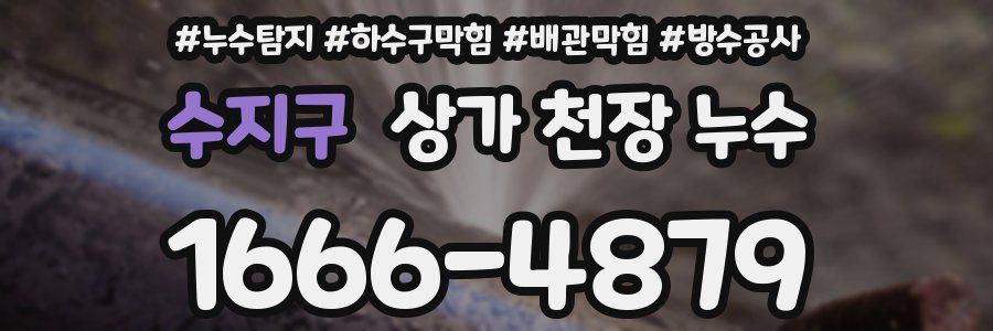 수지구 상가 천장 누수