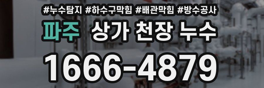 파주 상가 천장 누수