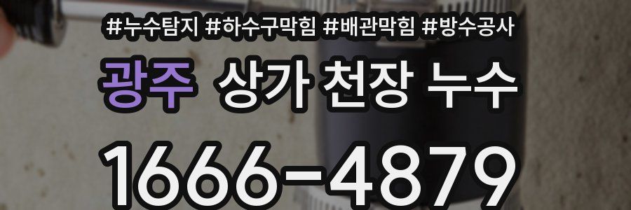 광주 상가 천장 누수