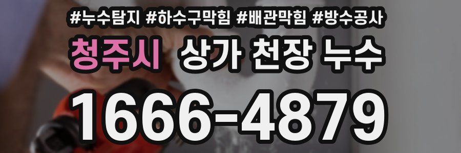 청주시 상가 천장 누수