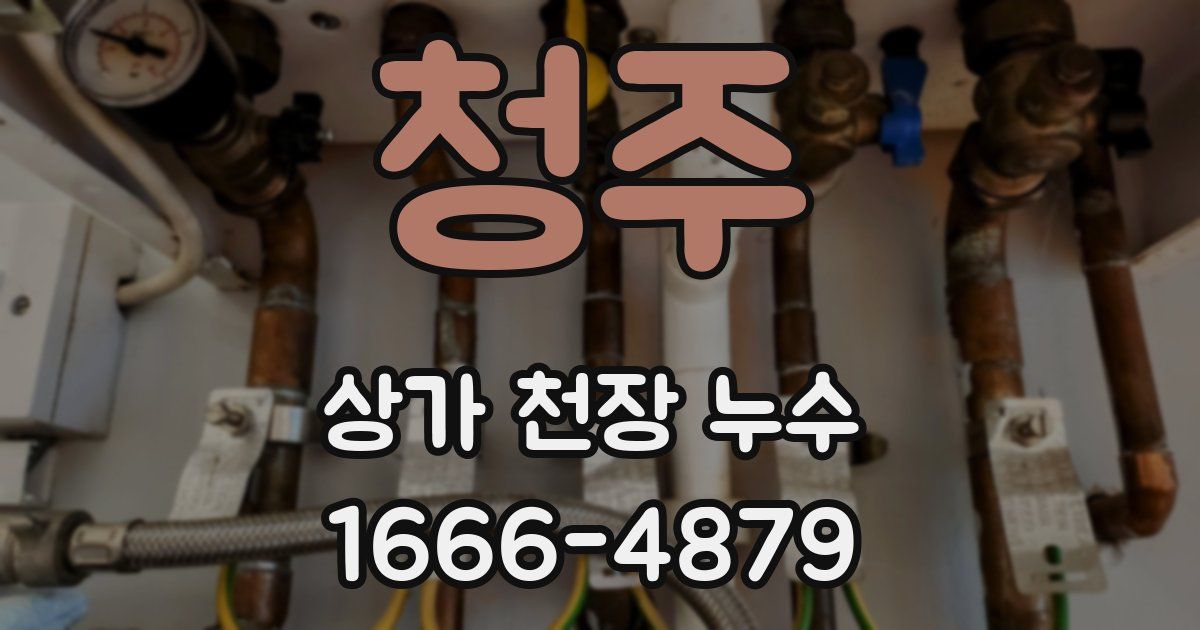 청주 상가 천장 누수