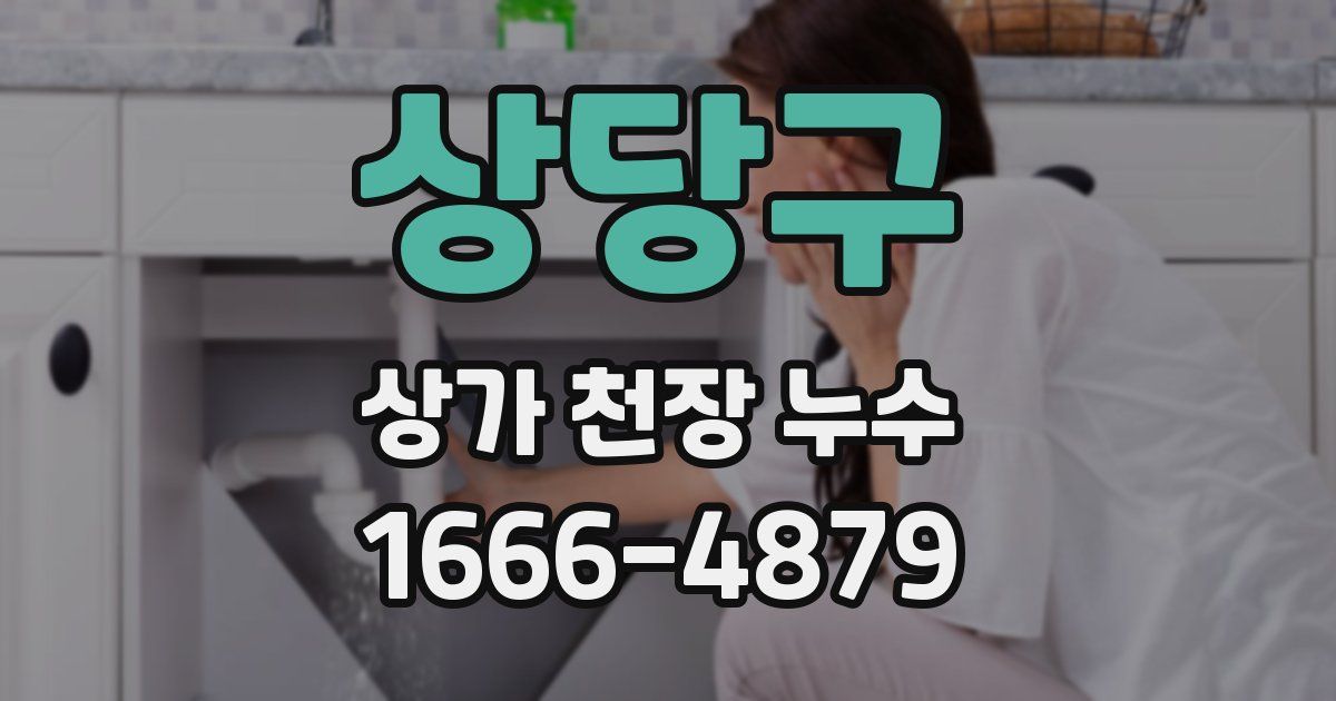 상당구 상가 천장 누수