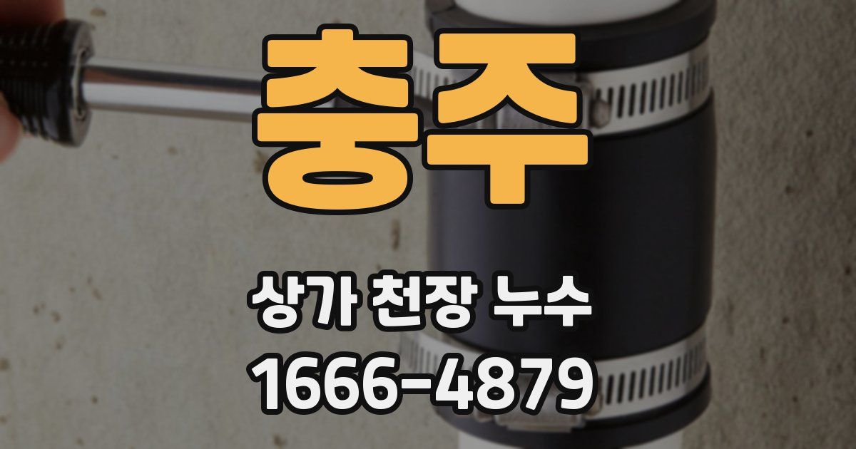 충주 상가 천장 누수