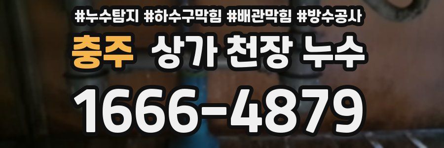 충주 상가 천장 누수