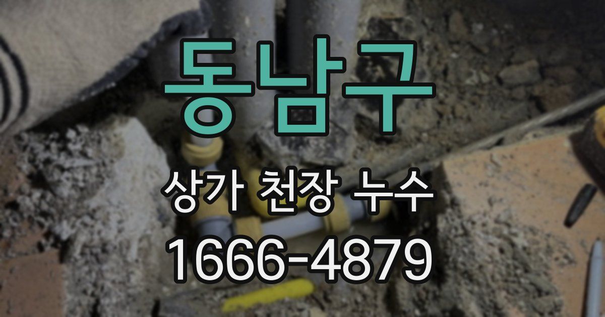 동남구 상가 천장 누수