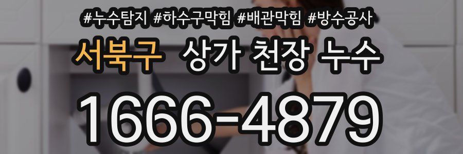 서북구 상가 천장 누수