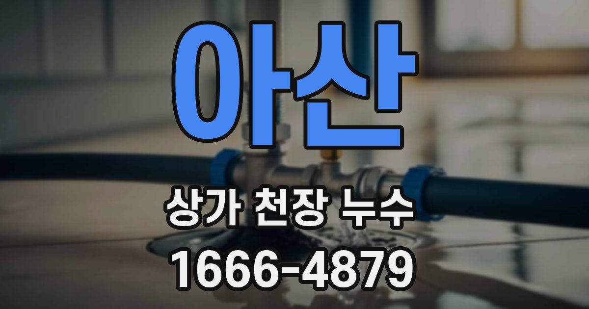 아산 상가 천장 누수