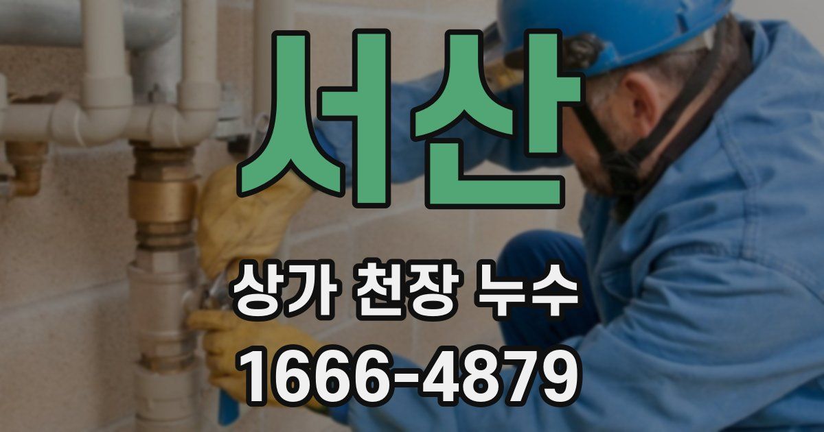 서산 상가 천장 누수