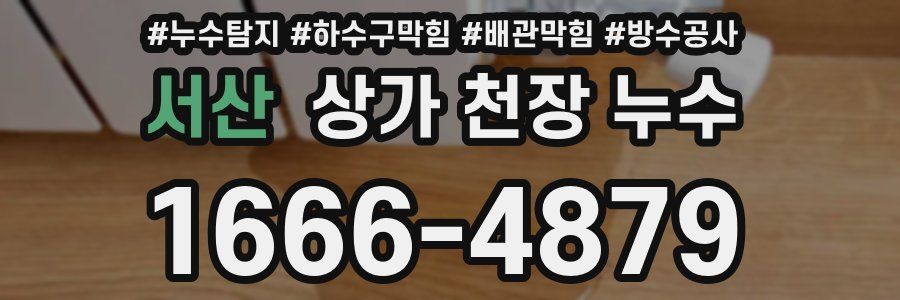 서산 상가 천장 누수