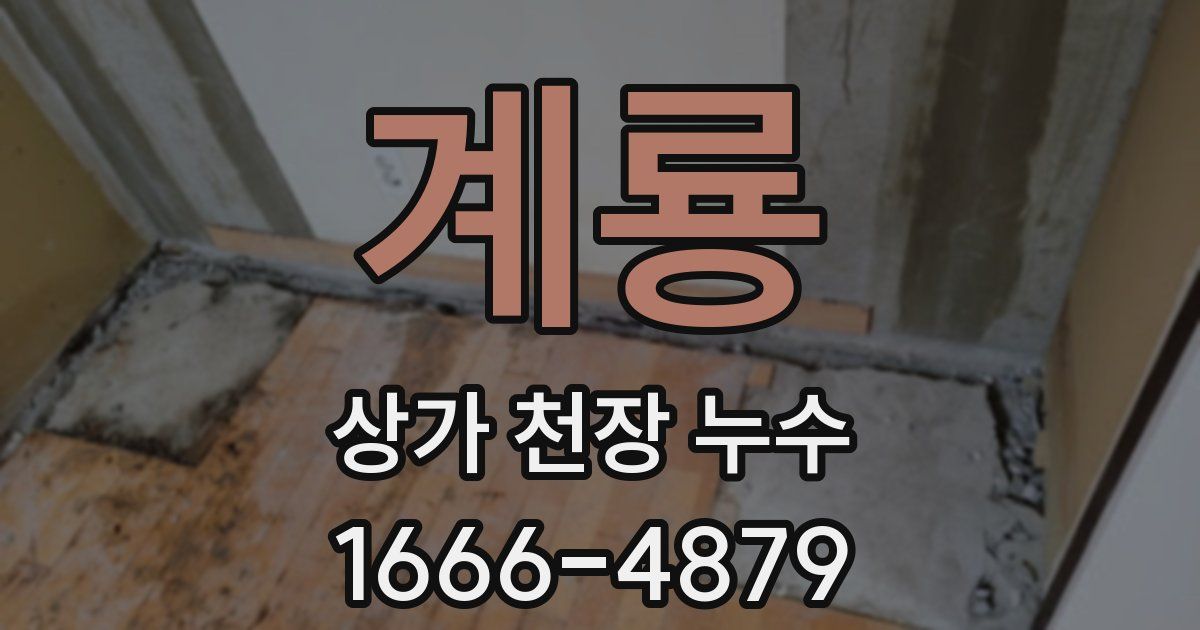 계룡 상가 천장 누수