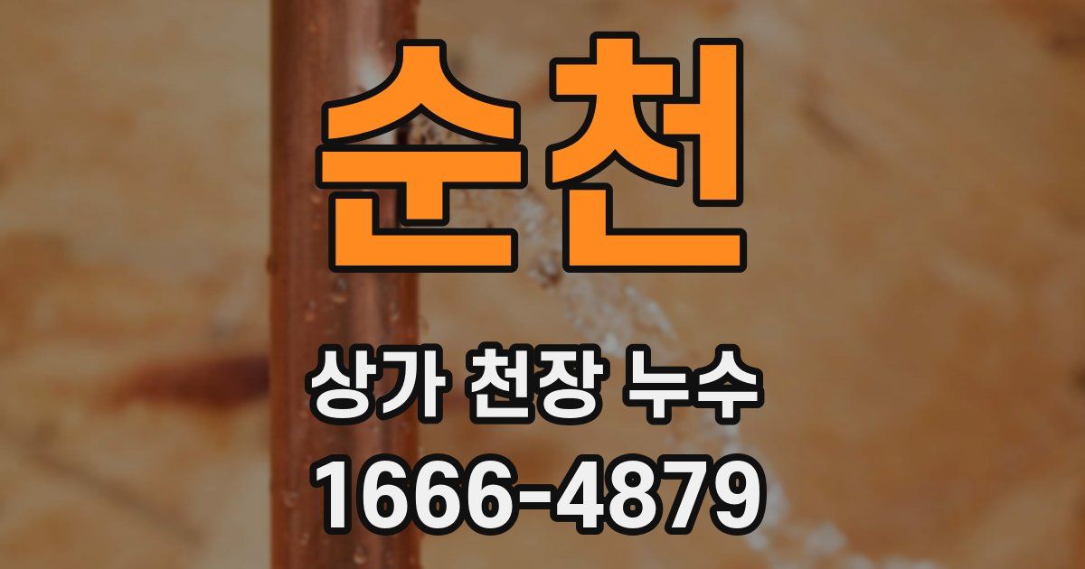 순천 상가 천장 누수