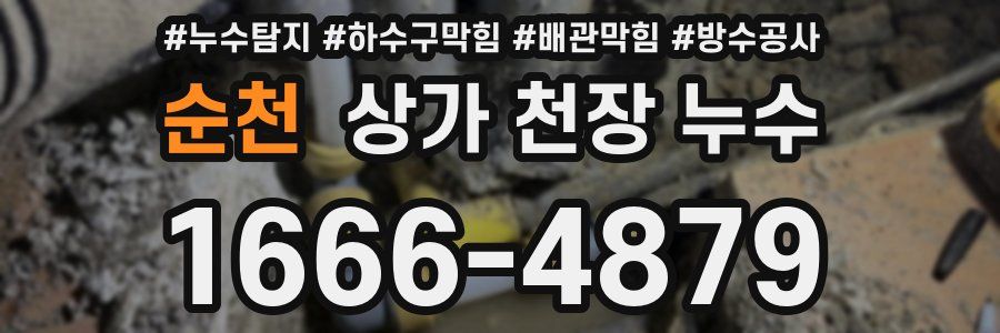 순천 상가 천장 누수
