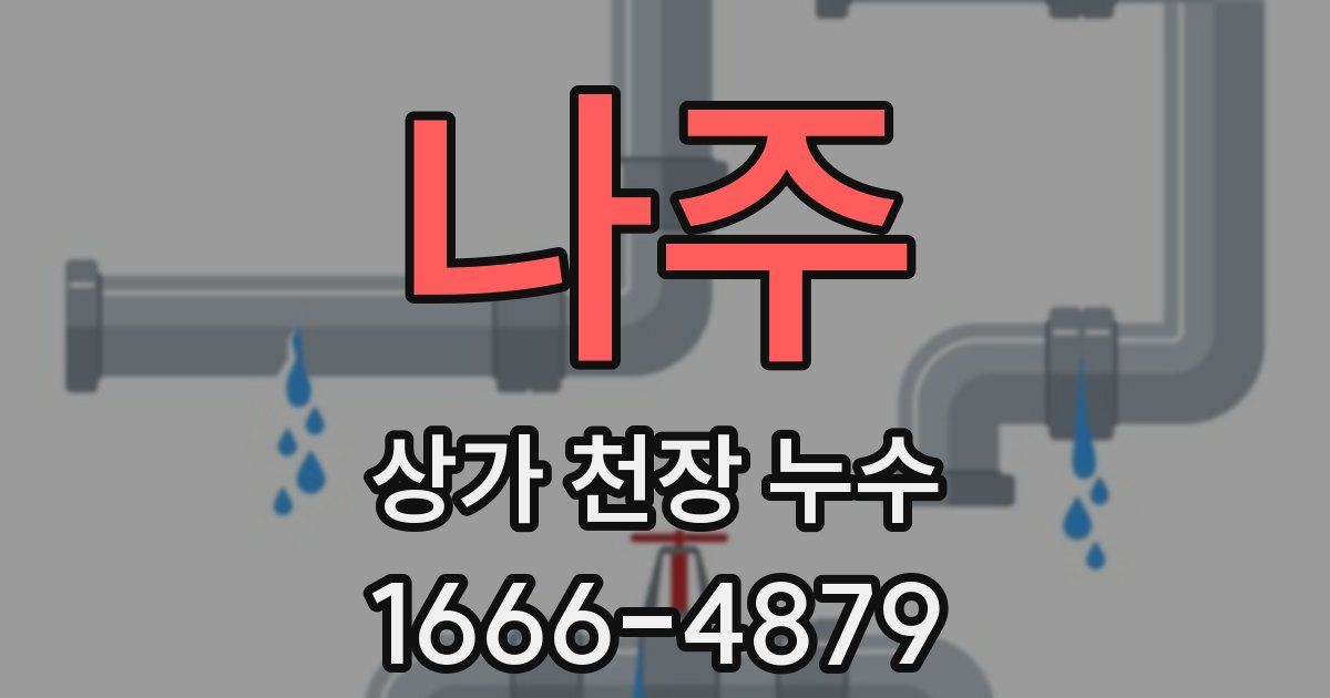 나주 상가 천장 누수