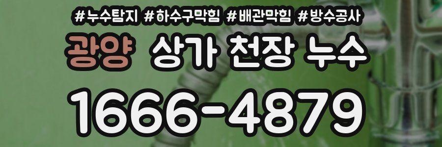 광양 상가 천장 누수