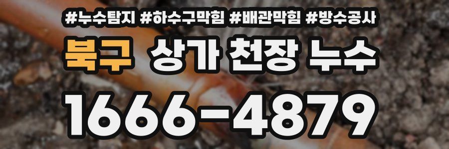북구 상가 천장 누수