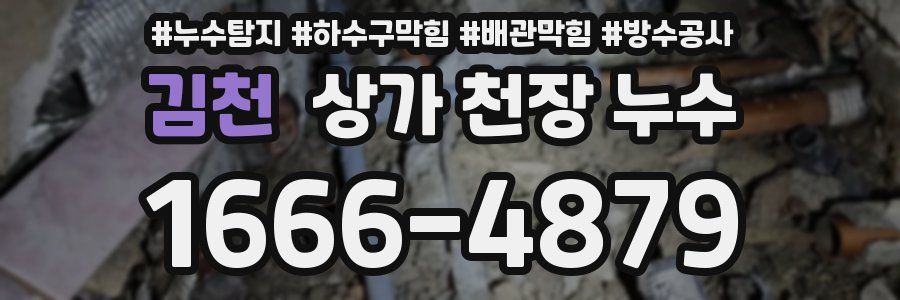 김천 상가 천장 누수