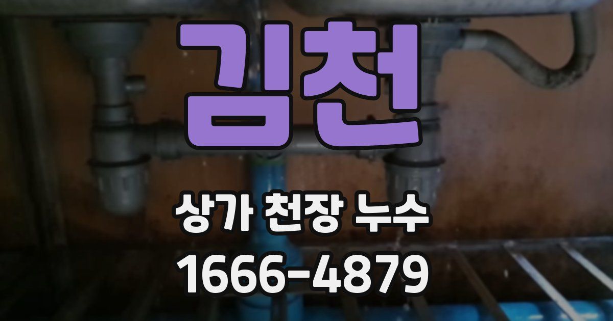 김천 상가 천장 누수