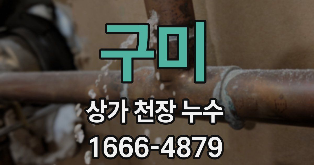 구미 상가 천장 누수