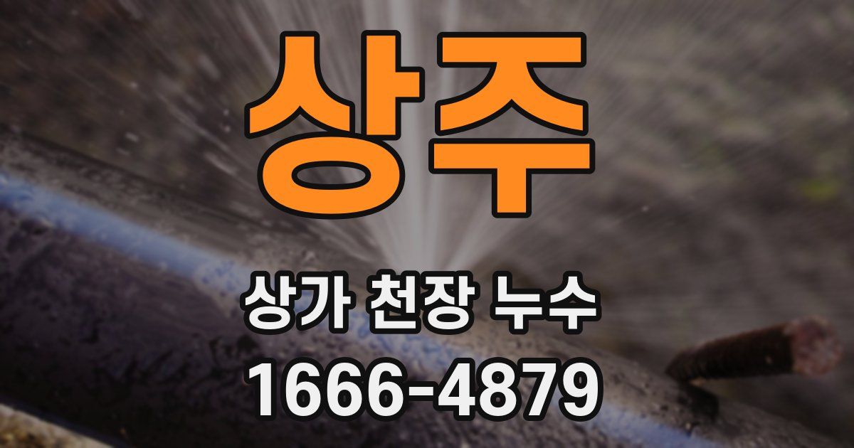 상주 상가 천장 누수