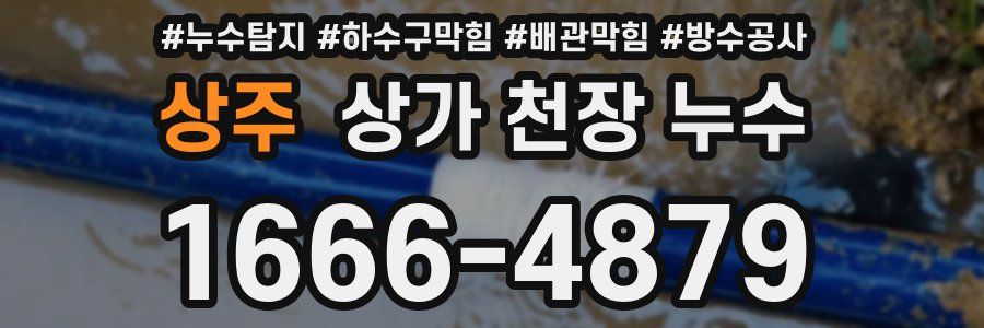 상주 상가 천장 누수