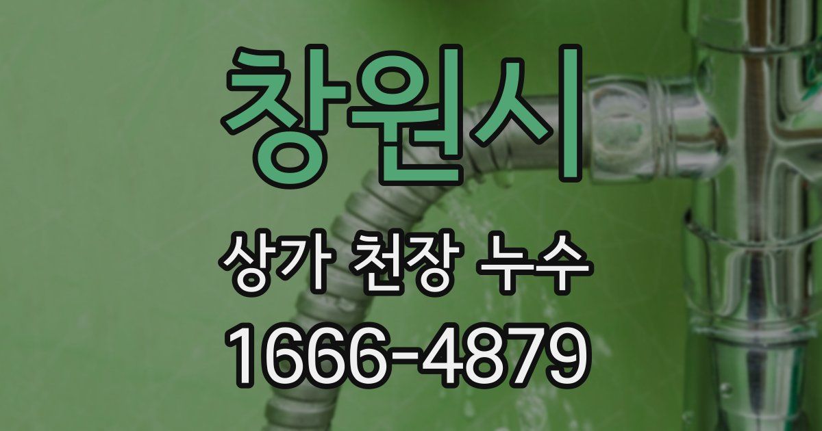 창원시 상가 천장 누수
