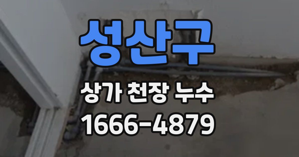 성산구 상가 천장 누수