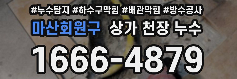마산회원구 상가 천장 누수