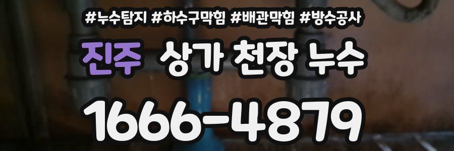진주 상가 천장 누수