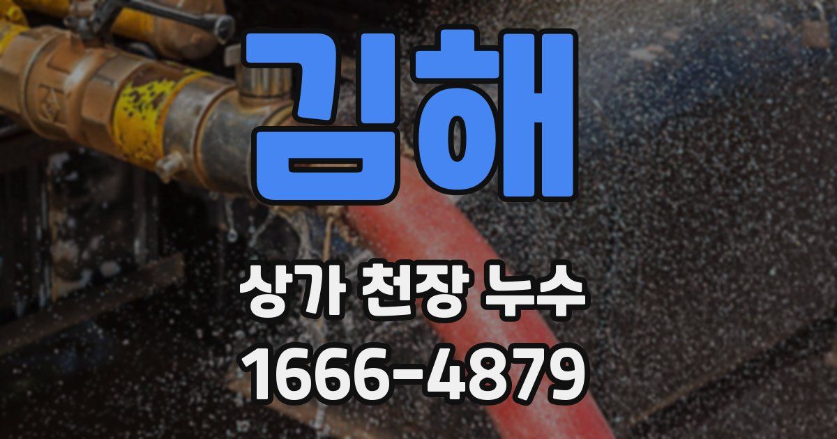 김해 상가 천장 누수