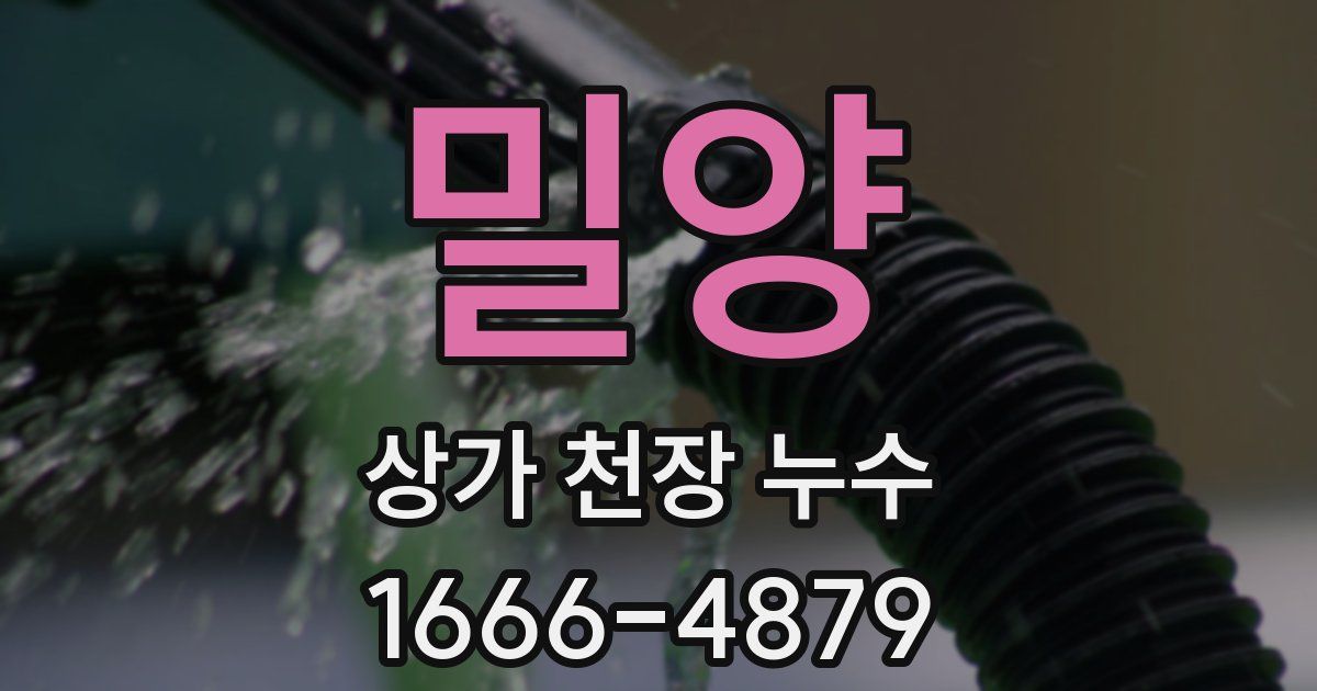 밀양 상가 천장 누수
