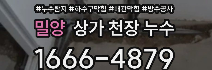 밀양 상가 천장 누수