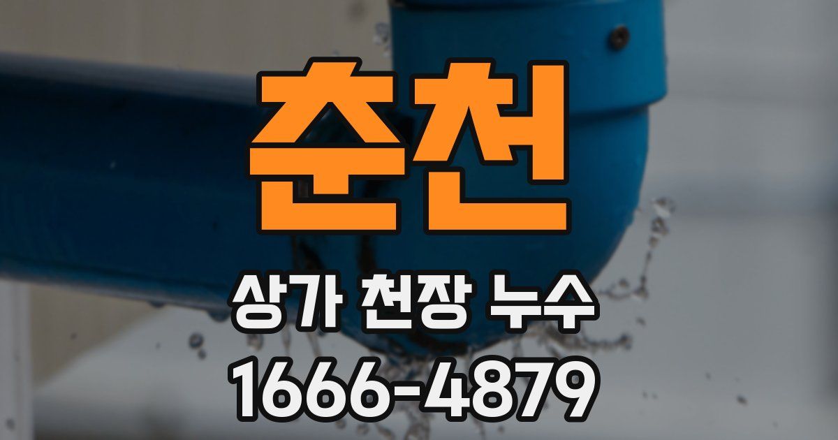 춘천 상가 천장 누수