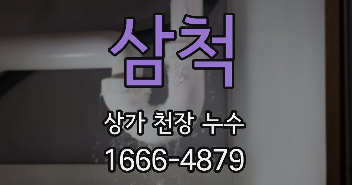 삼척 상가 천장 누수