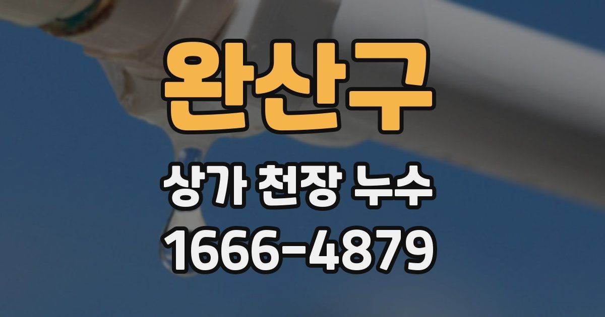 완산구 상가 천장 누수