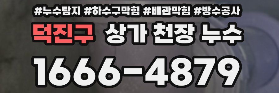 덕진구 상가 천장 누수
