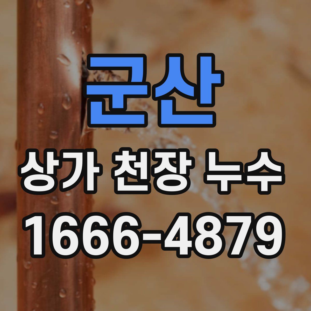 군산 상가 천장 누수