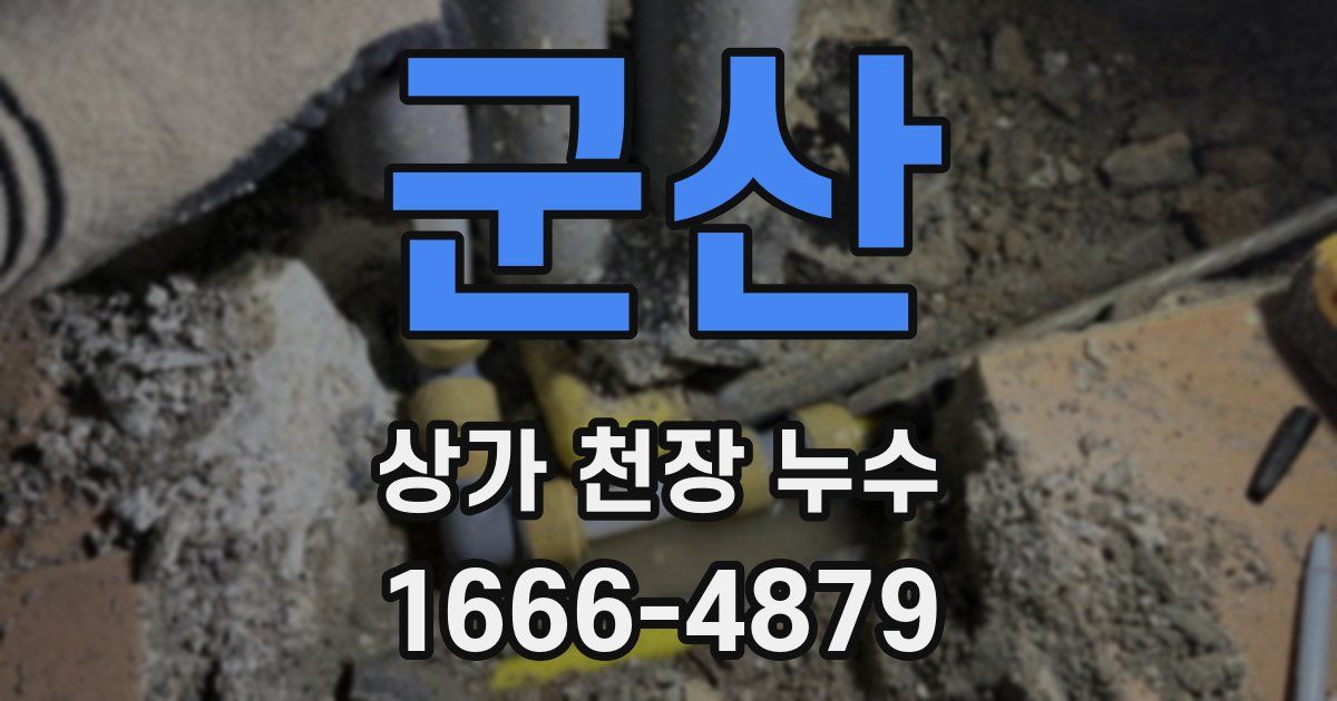 군산 상가 천장 누수