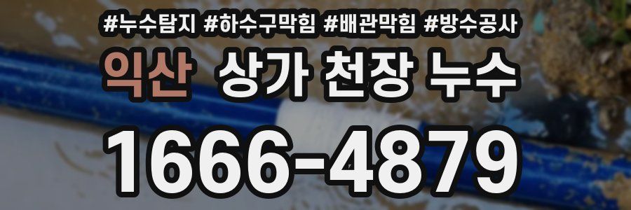 익산 상가 천장 누수