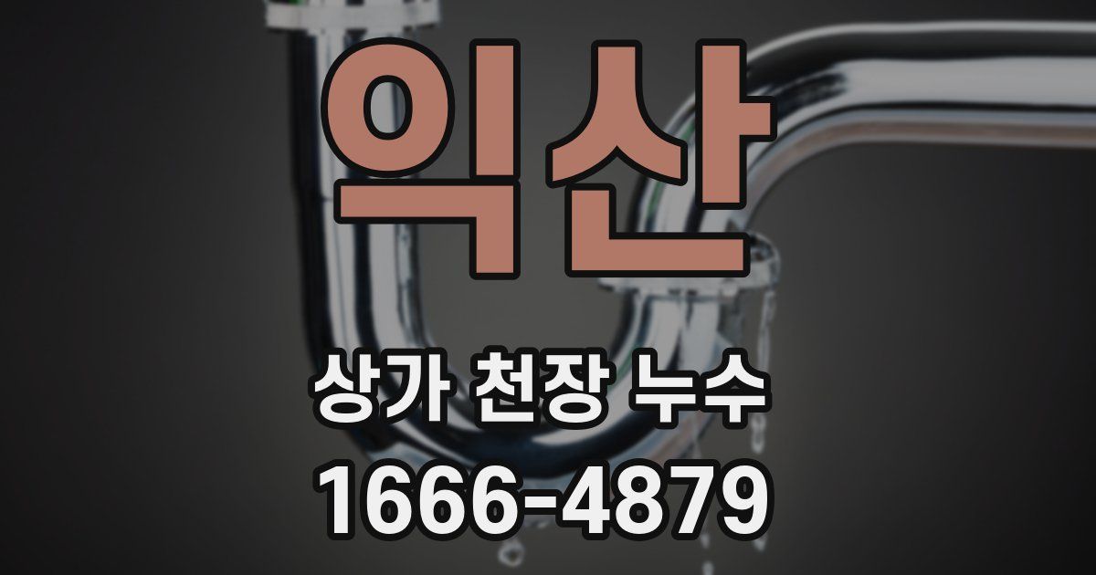 익산 상가 천장 누수
