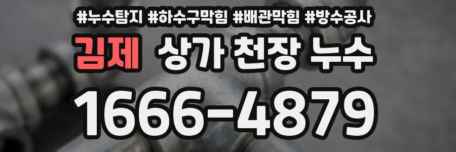 김제 상가 천장 누수